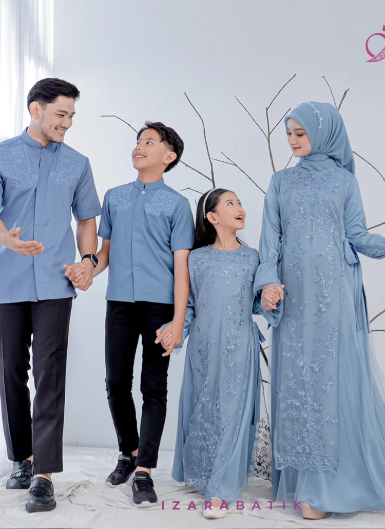 Family Set Amira Series Raya Collection Baju Couple Sarimbit Lebaran Keluarga Muslim Gamis Koko