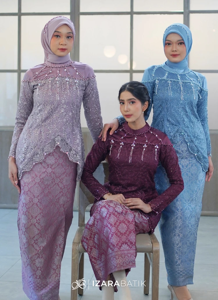 Cynthia Series Set Kebaya Modern Couple Wisuda Lamaran Full Payet Tunangan Kondangan