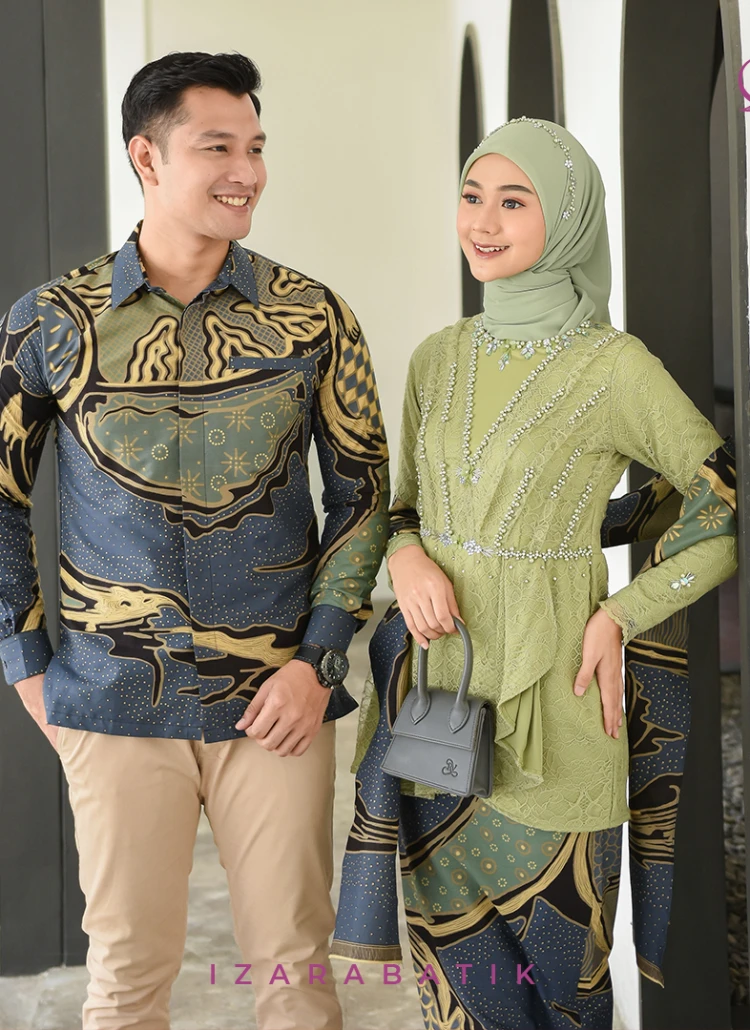 Aulia Series Set Kebaya Batik Modern Couple Wisuda Lamaran Full Payet Tunangan Kondangan Bridesmaid
