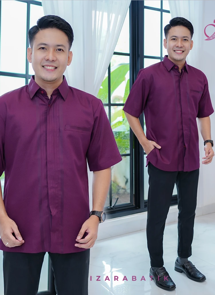KEMEJA DEWASA BURGUNDY