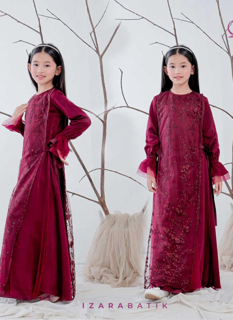 DRESS ANAK BURGUNDY