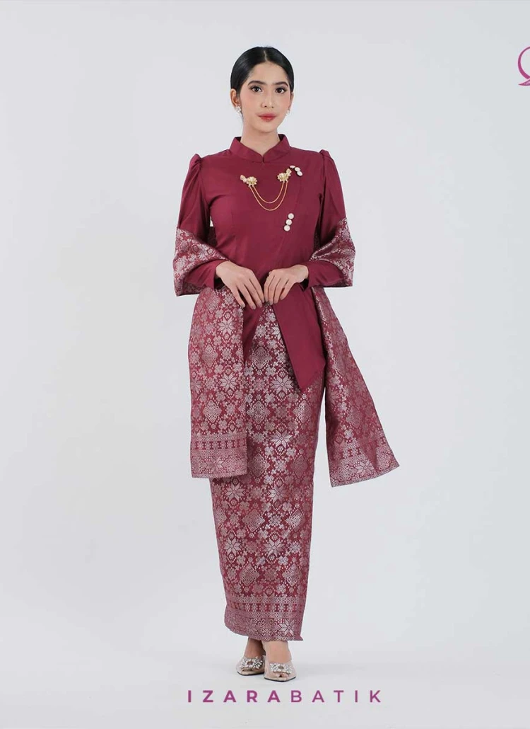 SET KEBAYA MAROON