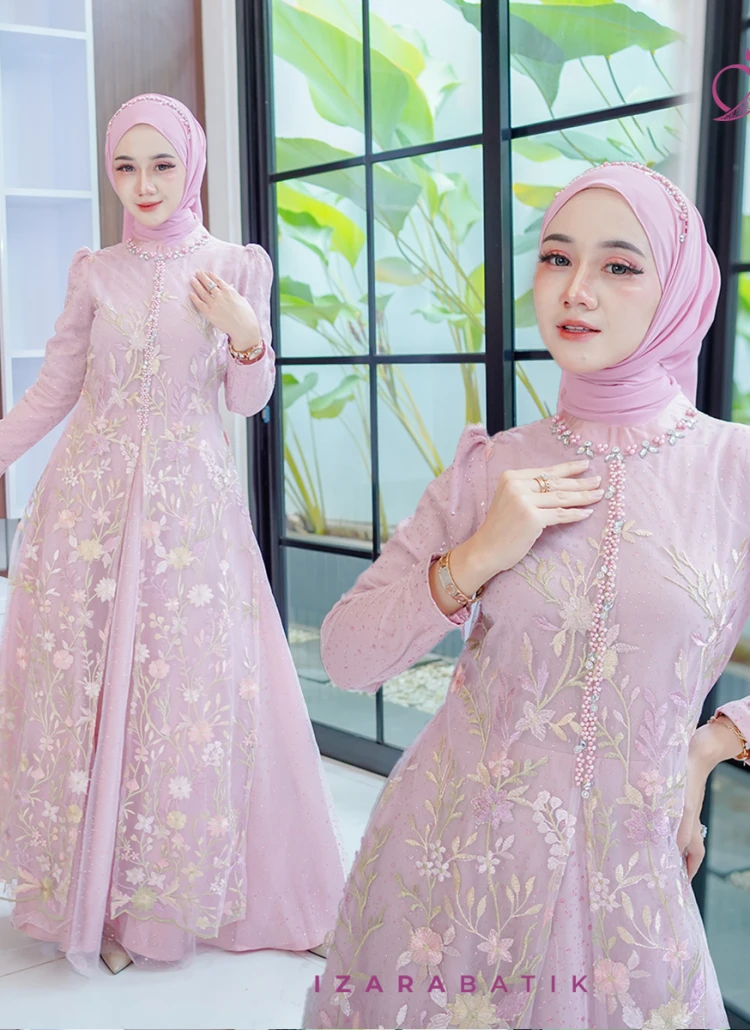 DRESS DEWASA DUSTY PINK