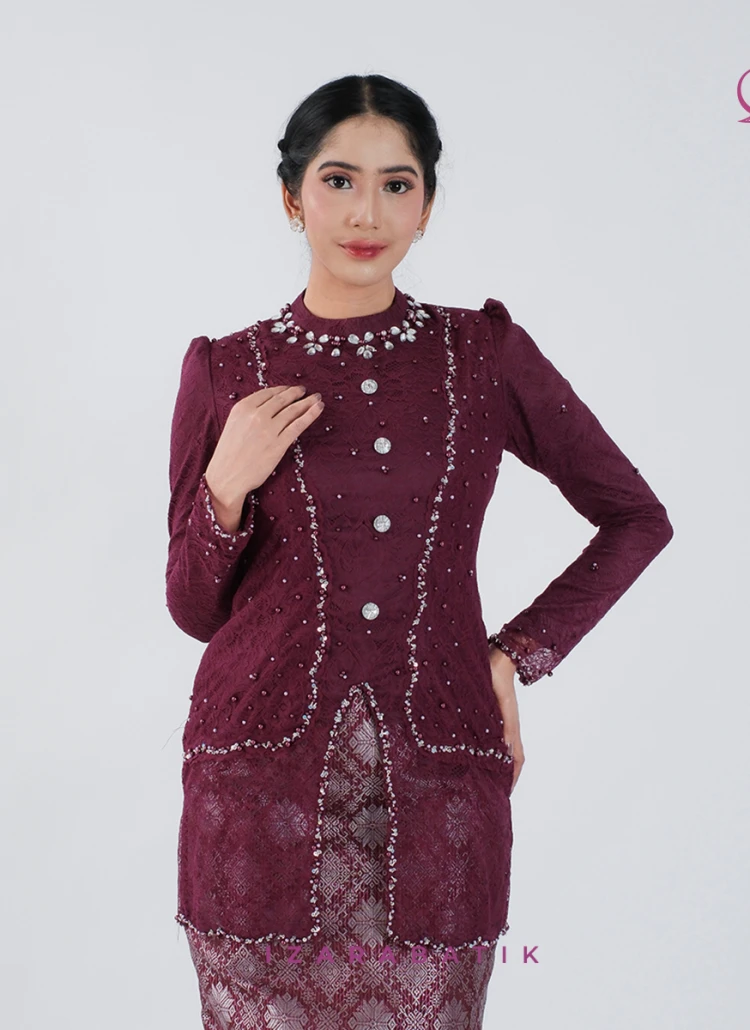 ATASAN KEBAYA BURGUNDY