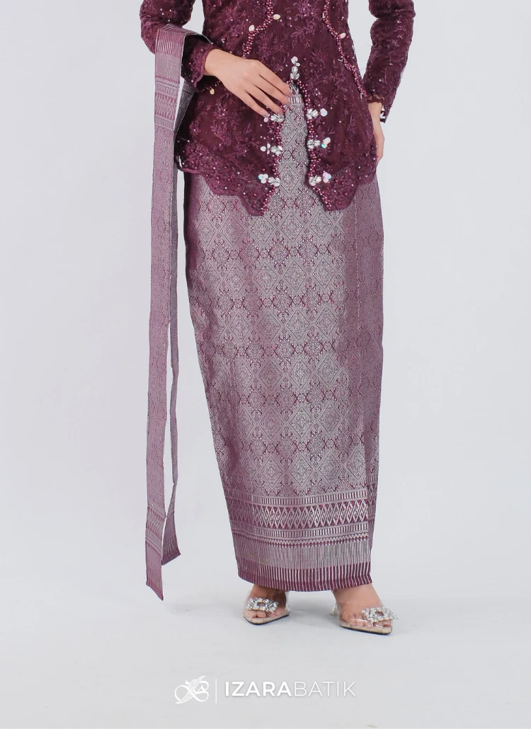 ROK SONGKET BURGUNDY