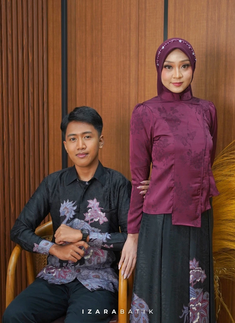KEMEJA DOBBY BURGUNDY