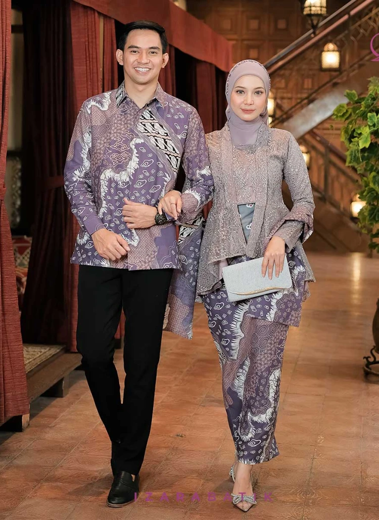 Erika Kutubaru Taro Set Kebaya Batik Modern Couple Wisuda Lamaran Tunangan Kondangan Bridesmaid