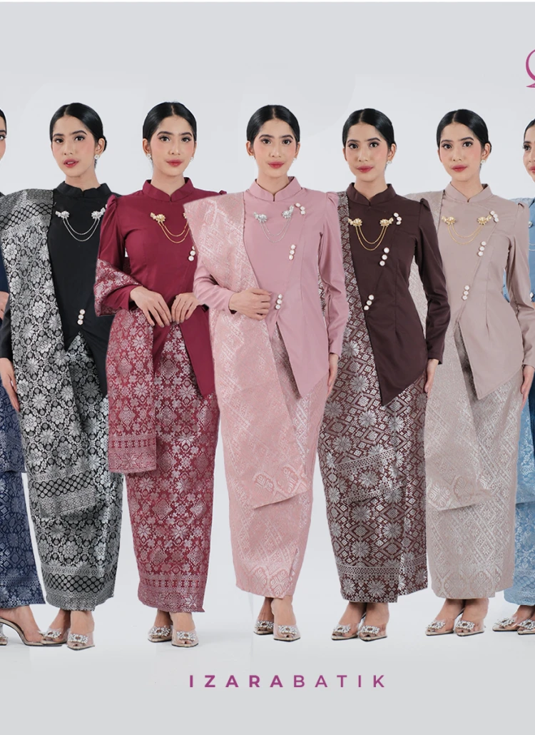 Devina Series TANPA BROSS Set Kebaya Janggan Batik Modern Couple Wisuda Lamaran Tunangan Kondangan Bridesmaid